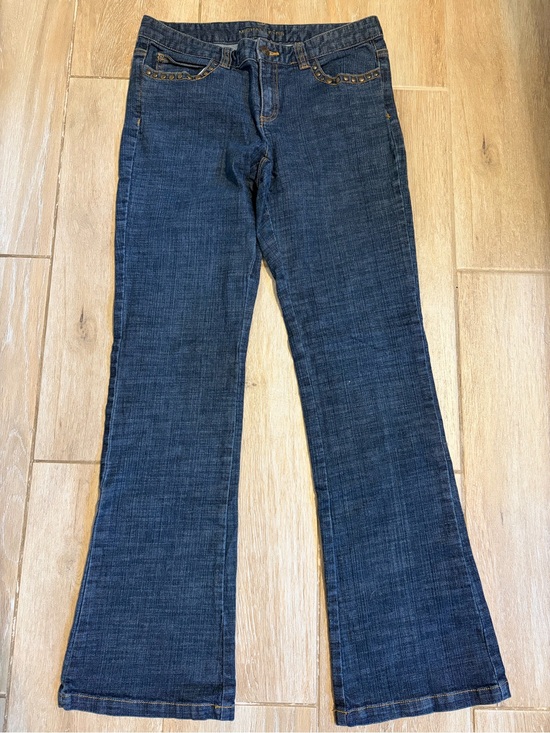 Michael Kors Denim - Michael Kors Dark Blue Flare Jeans with Studded Pockets